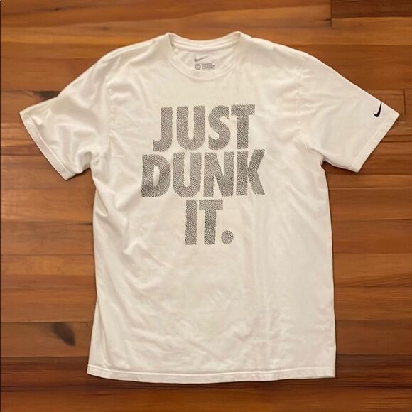 Nike White Short Sleeve Just Dunk It Graphic T-Shirt Adult Size 2XL Basketball - Picture 3 of 10